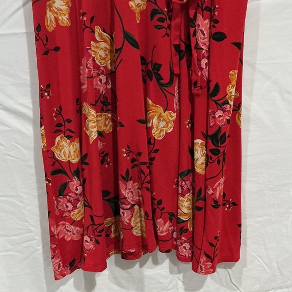 Old Navy Red and Yellow Floral Midi Dress - Picture 3 of 7